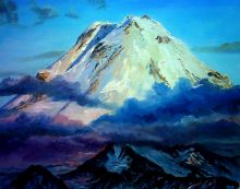 Эльбрус в облаках