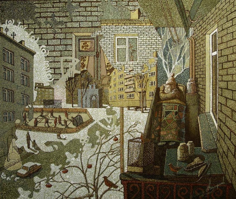 Сон мальчика о дворах.Вариант картины  ...