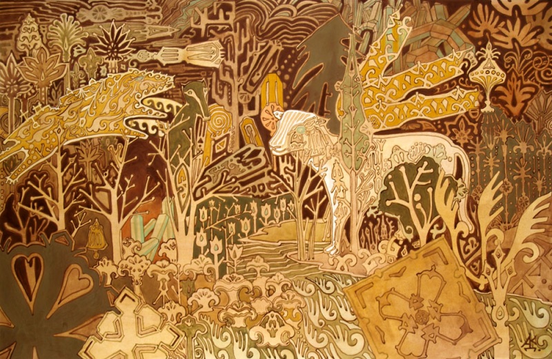 Крылатый волчёк.Средняя часть триптиха- ...