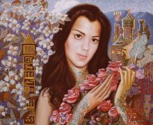 Танец роз.Портрет Ани Медведевой. 