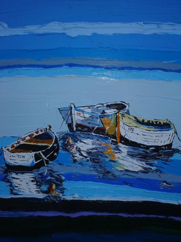 Лодки в бухте с причала  126.