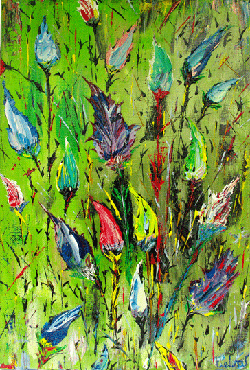 A_Vetrof_purple_flowers_on_