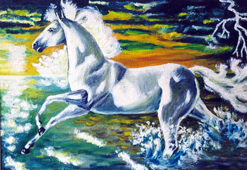 Конь, убегающий от грозы
