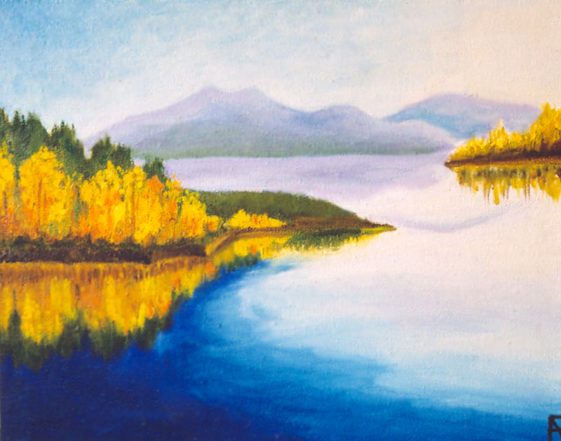 Осень на озере Чуна. Кольский полуостров.