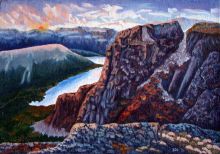 Восход солнца в Хибинах. Кольский полуостров.