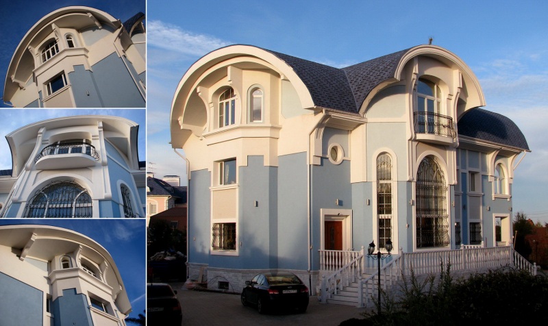 Фасад дома. Стиль Модерн.