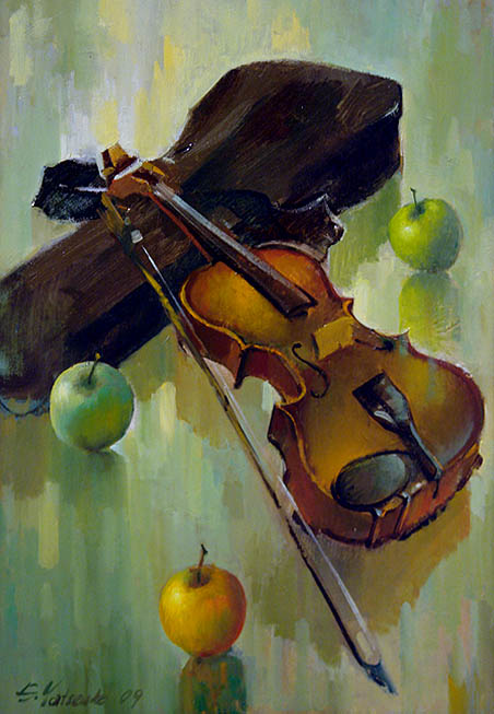 Скрипка и яблоки