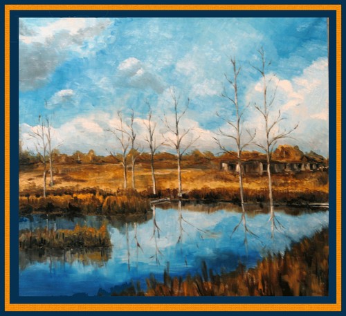 Пруд у заброшеной фермы