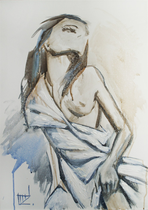 Ню в голубом.