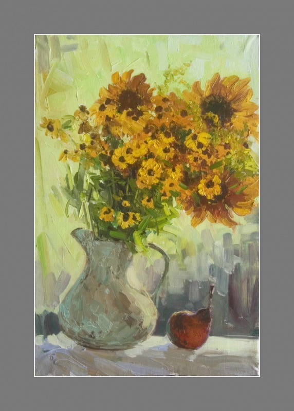 Цветы и груша