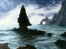 Скалы Парус и Слоник в лунном свете