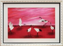 Журавли  при  розовом  рассвете  # 2.