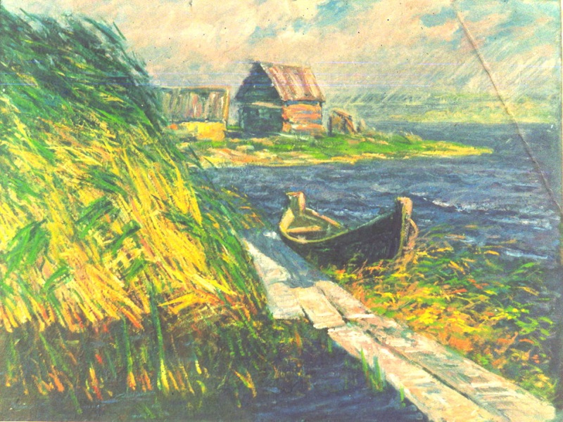 Лодка. Этюд.