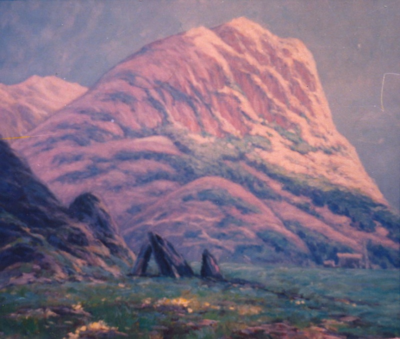 В лучах заката. Этюд.