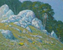 Каменистый склон. Этюд.