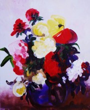 Букет цветов на светлом фоне