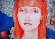 Красная девушка