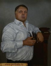"Портрет мецената с трубкой". 60х80см, ...