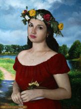 Портрет "Русская красавица". 60х80см, ...