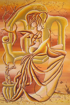 Девушка с птицей