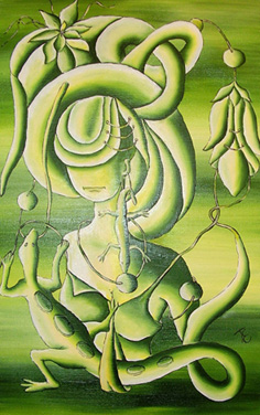 Девушка с ящерицей