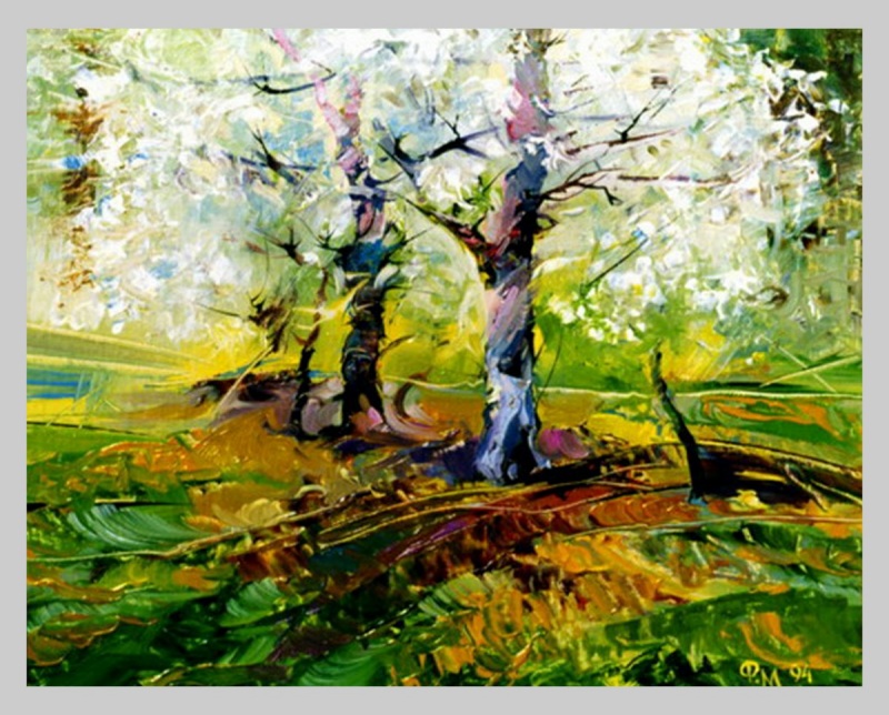 Яблони в цвету