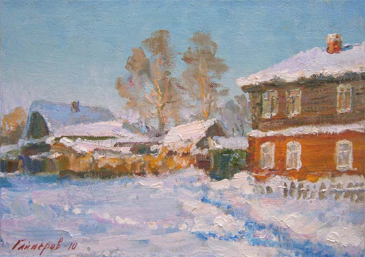 Уголок  старой  Коломны.  Этюд.