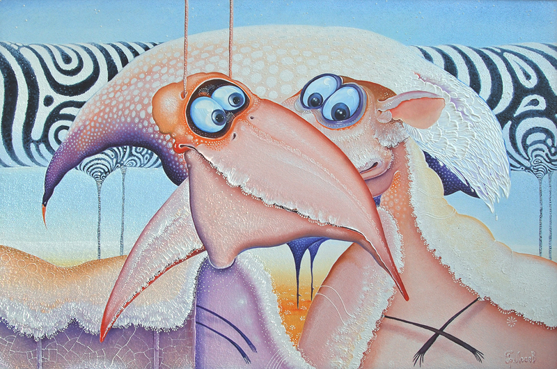 Влюбленные гуравчики и фазан сиреневый  ...