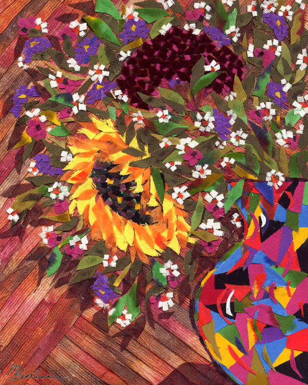 Букет с подсолнухом