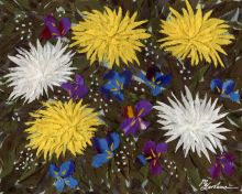 Хризантемы и ирисы