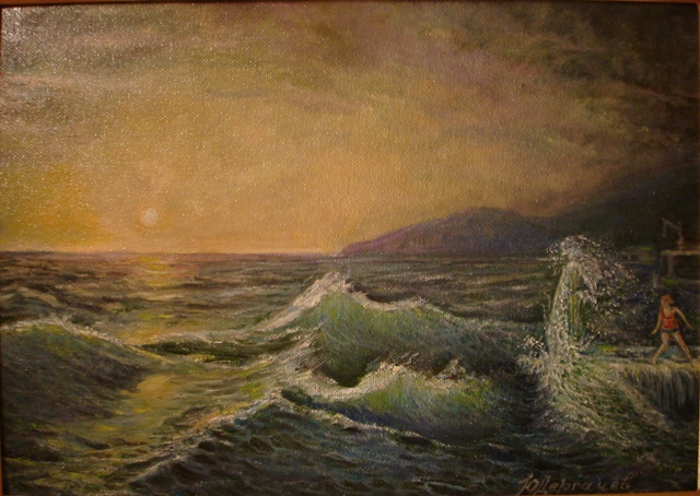 Играющая с волной