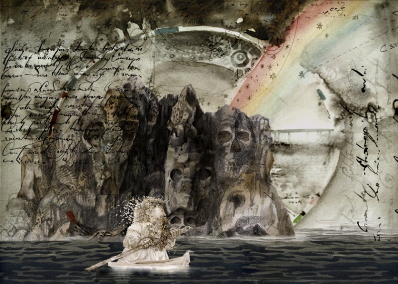 Вяйнемёйнен у гор - черепов