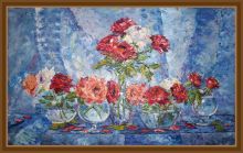 Розы на голубом