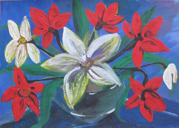 Лилии- абстрактные