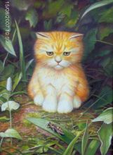 Котёнок с пчёлкой