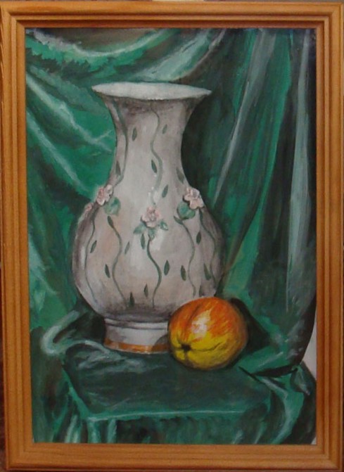 натюрморт с яблоком