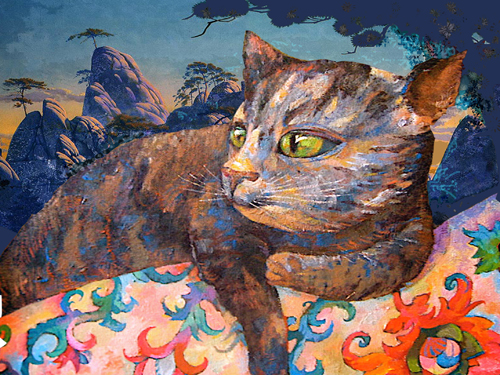 Кот на ковре