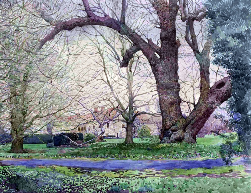 Аббатство в Англии.2005.Бумага,акварель. ...