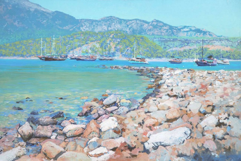 Солнечная гавань.2007.Холст,масло.90х60 см.