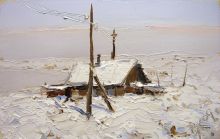 Мыс обсервации.холст,масло.12х18.2010г