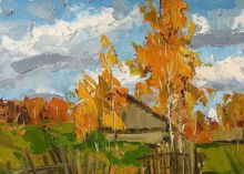 Осень.Этюд.бум.масло.13х18.2008г.