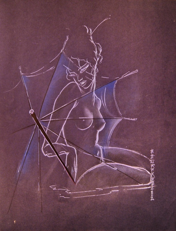 Гейша с зонтиком