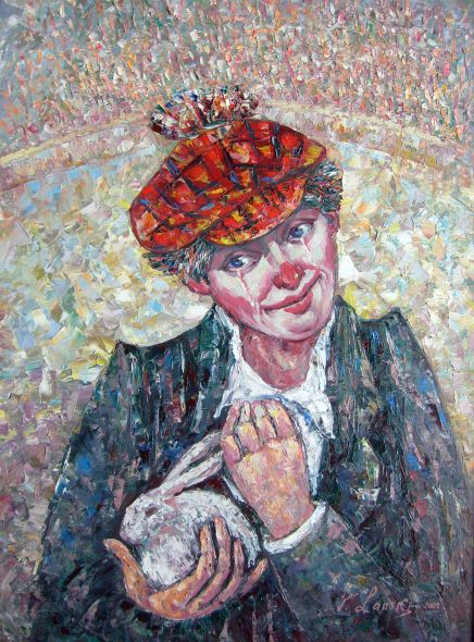 Клоун с кроликом