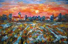 Зимнее солнце над полем