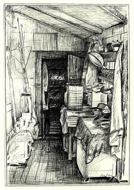 «Веранда». Бумага. карандаш.           