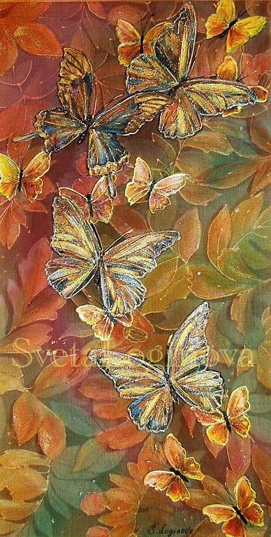 Влюбленные Бабочки цвета Махагон