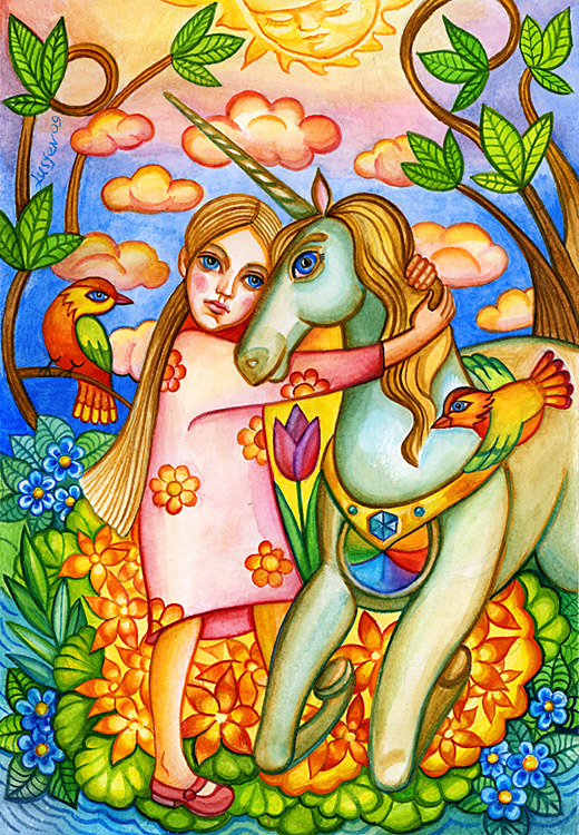 Девочка и единорог
