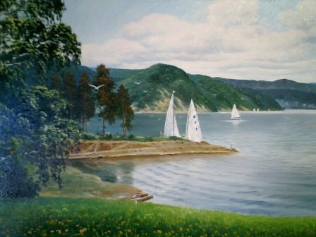 На красноярском море. Турбаза 