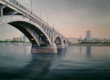 Красноярск. Вид на левый берег Енисея