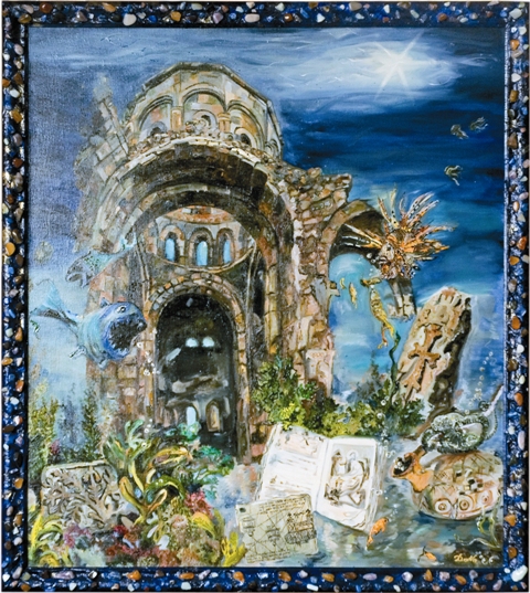 Монастырь армянских братьев на дне Иссык-куля